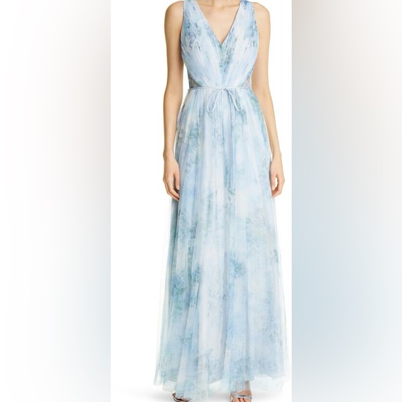 Marchesa Dresses & Skirts - Marchesa Notte Watercolor Floral Print Tulle Gown - 18W (similar to 16W)